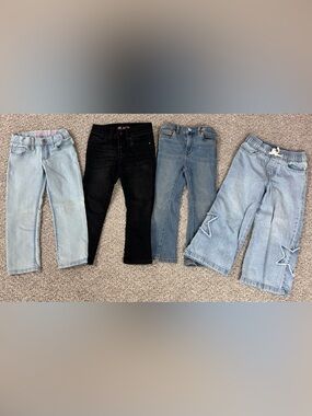 4 Piece Toddler Girl Size 4T Jeans Bundle